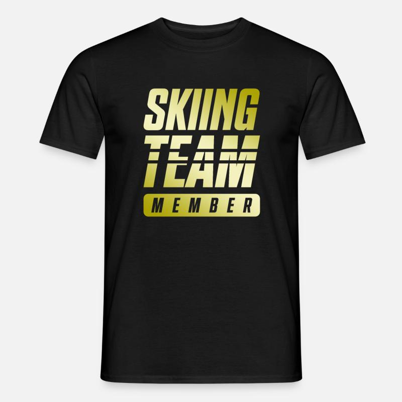 Skiing Team - Männer T-Shirt - Schwarz