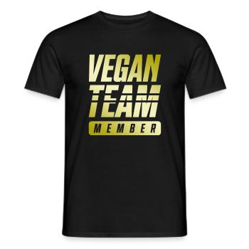 Vegan Team - Männer T-Shirt - Schwarz - Vorne - AI Model Male 178 light (178cm)
