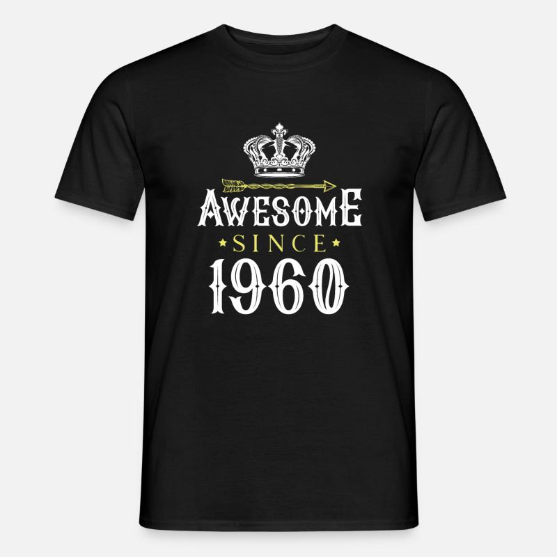 1960 awesome since - Männer T-Shirt - Schwarz