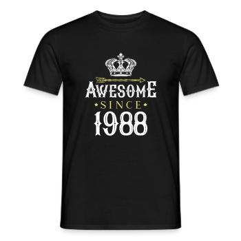 1988 awesome since - Männer T-Shirt - Schwarz - Vorne - AI Model Male 178 light (178cm)