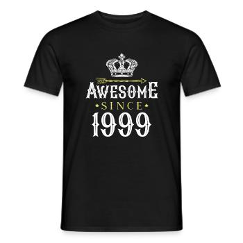 1999 awesome since - Men's T-Shirt - black - Front - AI Model Male 178 light (178cm)