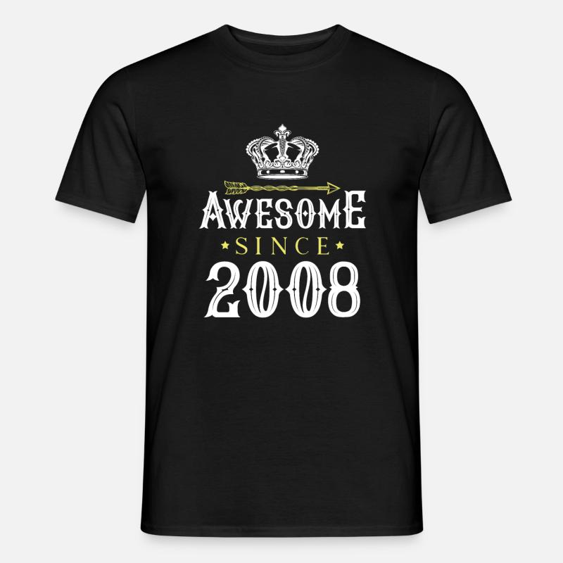 2008 awesome since - Männer T-Shirt - Schwarz