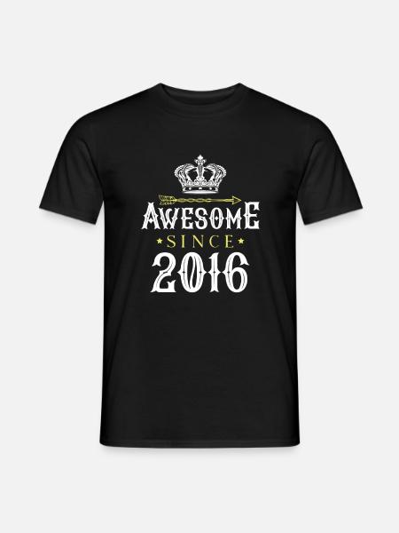 2016 awesome since - Men's T-Shirt - black