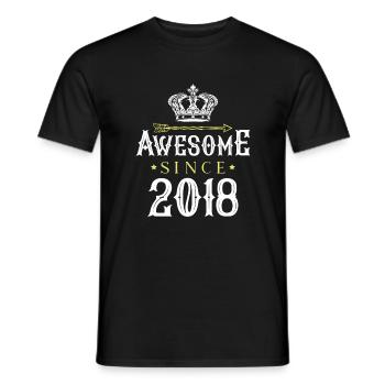2018 awesome since - Männer T-Shirt - Schwarz - Vorne - AI Model Male 178 light (178cm)