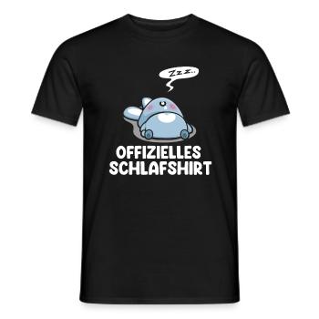 Offizielles Schlafshirt Schlafender Hase - Männer T-Shirt - Schwarz - Vorne - AI Model Male 178 light (178cm)