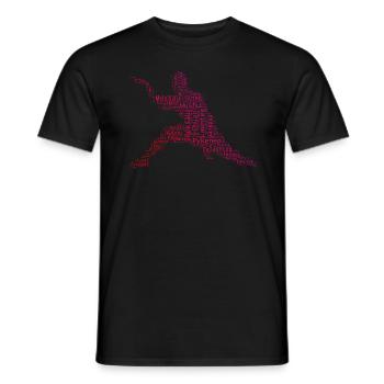 Kungfu Kung Fu Martial Arts Men's Wushu - Men's T-Shirt - black - Front - AI Model Male 178 light (178cm)