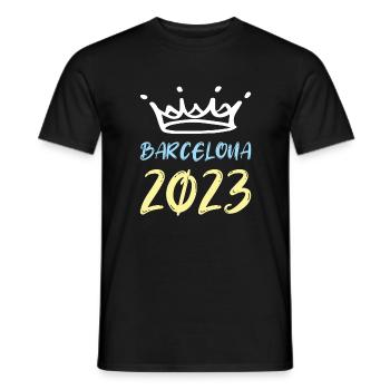 Barcelona 2023 - Männer T-Shirt - Schwarz - Vorne - AI Model Male 178 light (178cm)