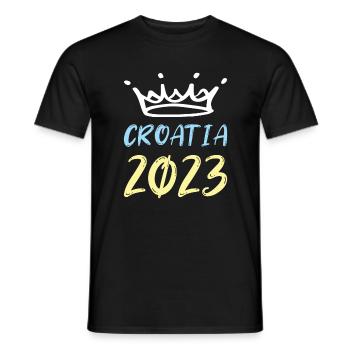 Croatia 2023 - Men's T-Shirt - black - Front - AI Model Male 178 light (178cm)