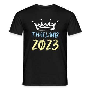 Thailand 2023 - Männer T-Shirt - Schwarz - Vorne - AI Model Male 178 light (178cm)