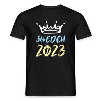 Suède 2023 - T-shirt homme - noir - Devant - AI Model Male 178 light (178cm)