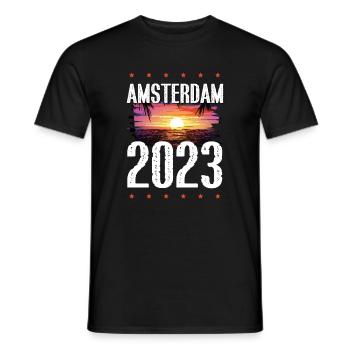 Amsterdam 2023 - Men's T-Shirt - black - Front - AI Model Male 178 light (178cm)