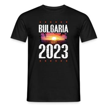 Bulgaria 2023 - Men's T-Shirt - black - Front - AI Model Male 178 light (178cm)