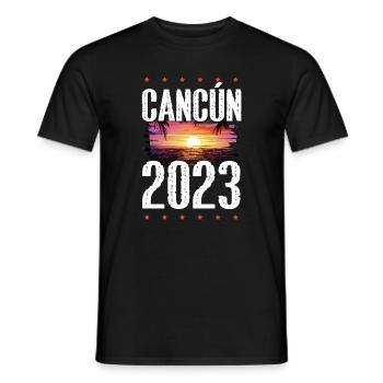 Cancun 2023 - Männer T-Shirt - Schwarz - Vorne - AI Model Male 178 light (178cm)