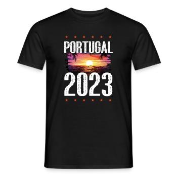 Portugal 2023 - T-shirt homme - noir - Devant - AI Model Male 178 light (178cm)