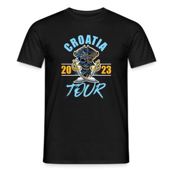 Croatia 2023 Skeleton - Men's T-Shirt - black - Front - AI Model Male 178 light (178cm)