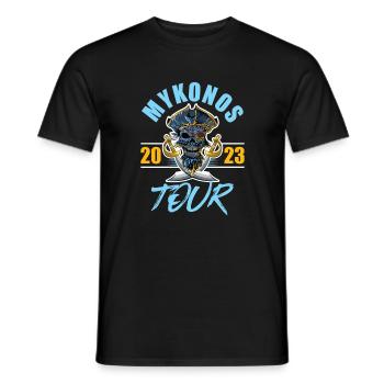 Mykonos 2023 Skeleton - T-shirt homme - noir - Devant - AI Model Male 178 light (178cm)