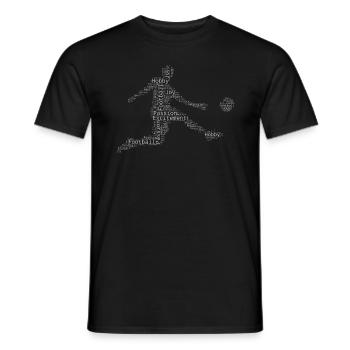 Football Football Football féminin Jeux de football - T-shirt homme - noir - Devant - AI Model Male 178 light (178cm)