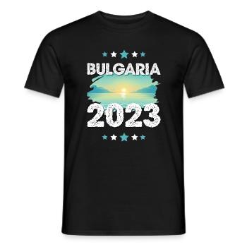 Bulgaria 2023 - Men's T-Shirt - black - Front - AI Model Male 178 light (178cm)