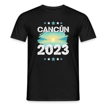 Cancun 2023 - Männer T-Shirt - Schwarz - Vorne - AI Model Male 178 light (178cm)