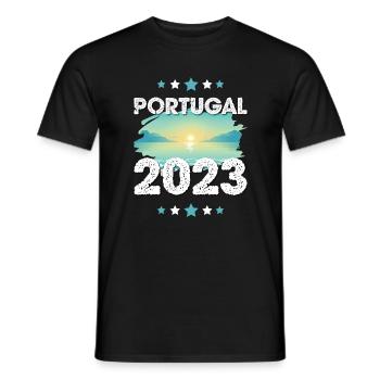 Portugal 2023 - T-shirt homme - noir - Devant - AI Model Male 178 light (178cm)