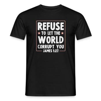 Bible Verses - Men's T-Shirt - black - Front - AI Model Male 178 light (178cm)