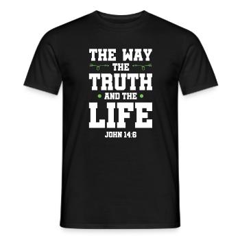 der weg wahrheit leben - Männer T-Shirt - Schwarz - Vorne - AI Model Male 178 light (178cm)