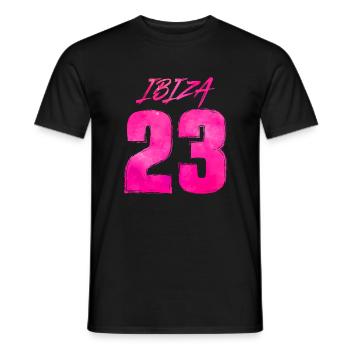 Ibiza 23 holidays 2023 - Men's T-Shirt - black - Front - AI Model Male 178 light (178cm)