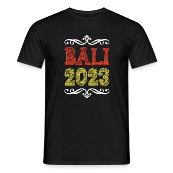 Bali 2023 - Männer T-Shirt - Schwarz - Vorne - AI Model Male 178 light (178cm)