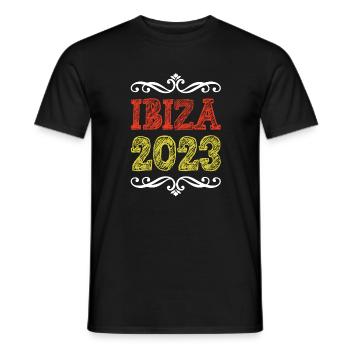 Ibiza 2023 - T-shirt homme - noir - Devant - AI Model Male 178 light (178cm)