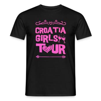 Croatia Party Team - Men's T-Shirt - black - Front - AI Model Male 178 light (178cm)
