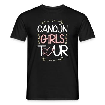 Cancun Girls Tour - T-shirt homme - noir - Devant - AI Model Male 178 light (178cm)