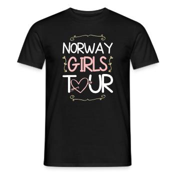 Tournée des filles de Norvège - T-shirt homme - noir - Devant - AI Model Male 178 light (178cm)