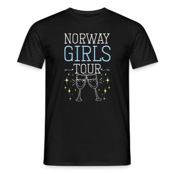 Tournée des filles en Norvège - T-shirt homme - noir - Devant - AI Model Male 178 light (178cm)