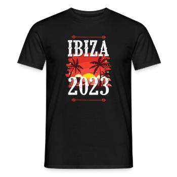 Ibiza 2023 - Männer T-Shirt - Schwarz - Vorne - AI Model Male 178 light (178cm)