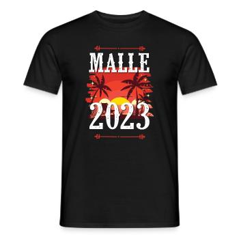Malle 2023 - Men's T-Shirt - black - Front - AI Model Male 178 light (178cm)