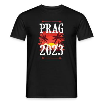 Prague 2023 - T-shirt homme - noir - Devant - AI Model Male 178 light (178cm)