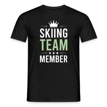 Équipe de ski - T-shirt homme - noir - Devant - AI Model Male 178 light (178cm)