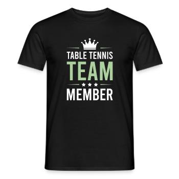 Tisch Tennis Team - Männer T-Shirt - Schwarz - Vorne - AI Model Male 178 light (178cm)