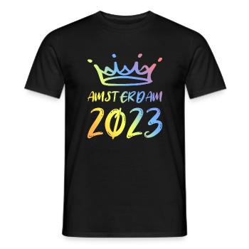 Amsterdam 2023 - Men's T-Shirt - black - Front - AI Model Male 178 light (178cm)