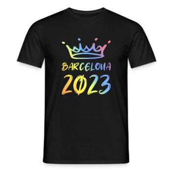 Barcelona 2023 - Männer T-Shirt - Schwarz - Vorne - AI Model Male 178 light (178cm)