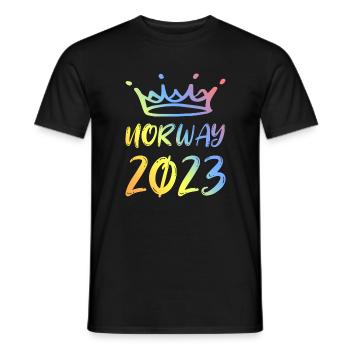 Norway 2023 - Männer T-Shirt - Schwarz - Vorne - AI Model Male 178 light (178cm)