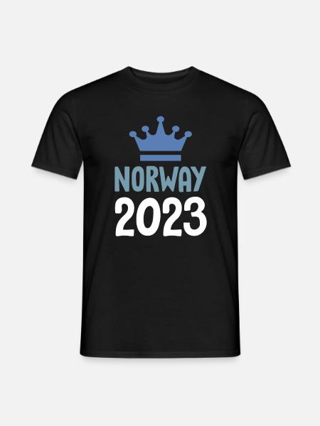 Norway 2023 Krone - Männer T-Shirt - Schwarz
