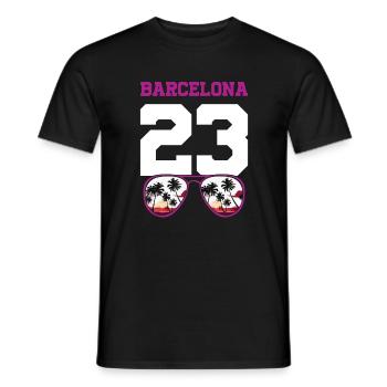 Barcelona 23 Trikot 2023 - Männer T-Shirt - Schwarz - Vorne - AI Model Male 178 light (178cm)