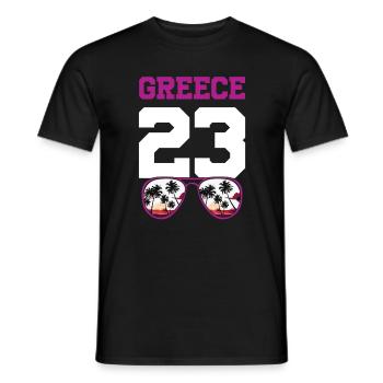 Greece 23 Trikot 2023 - Männer T-Shirt - Schwarz - Vorne - AI Model Male 178 light (178cm)