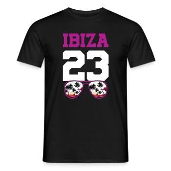 Ibiza 23 Trikot 2023 - Männer T-Shirt - Schwarz - Vorne - AI Model Male 178 light (178cm)