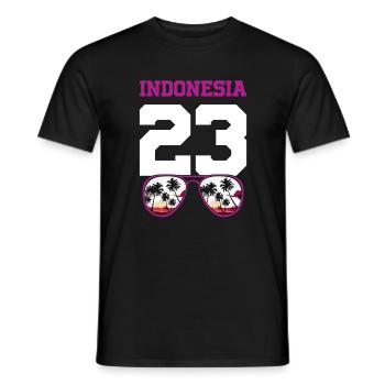 Indonesia 23 Jersey 2023 - Men's T-Shirt - black - Front - AI Model Male 178 light (178cm)