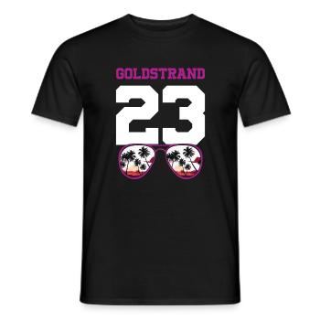 Goldstrand 23 Trikot 2023 - Männer T-Shirt - Schwarz - Vorne - AI Model Male 178 light (178cm)