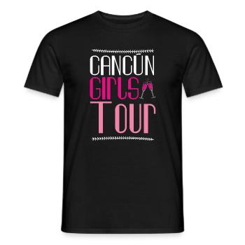 Cancun Girls Tour - T-shirt homme - noir - Devant - AI Model Male 178 light (178cm)