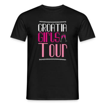 Tournée des filles en Croatie - T-shirt homme - noir - Devant - AI Model Male 178 light (178cm)