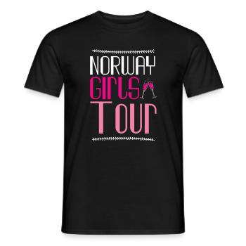 Tournée des filles de Norvège - T-shirt homme - noir - Devant - AI Model Male 178 light (178cm)